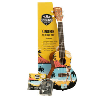 Kala Limited Edition Elvis Blue Hawaii Concert Ukulele Pack