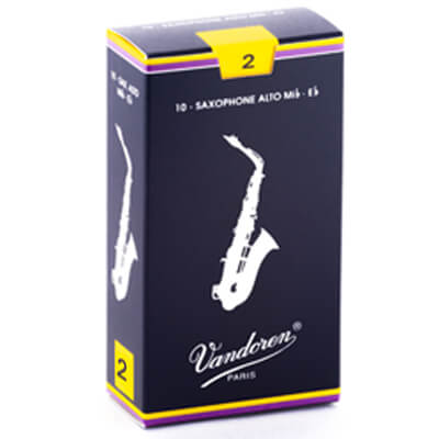 Vandoren Traditional Alto Saxophone Reeds - 4 Pack - Size 2