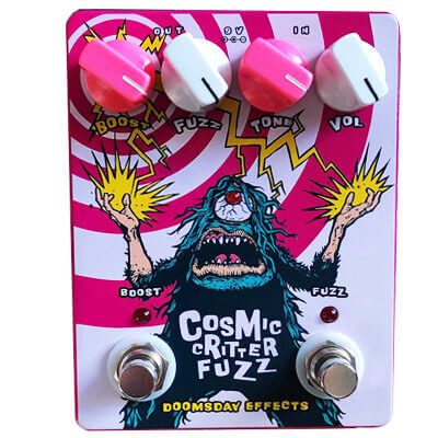 Doomsday Devices Cosmic Critter Pink Edition Fuzz and Boost Pedal