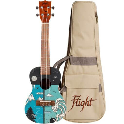 Flight AUC33 Two Season Concert Ukulele with Bag