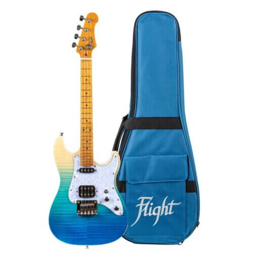 Flight Pathfinder Blue Solid Body Electric Tenor Ukulele